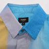 Fendi Aqua Cotton Sunrise Print Shirt 39 - Blue Spinach