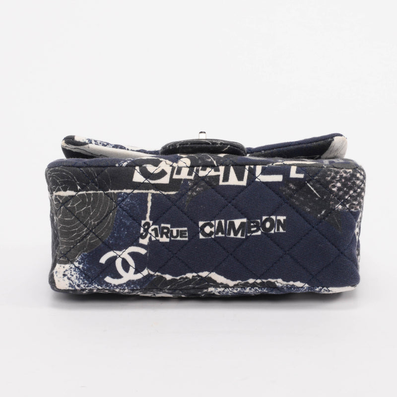 Chanel Graffiti Quilted Jersey Mini Reissue 2.55 Flap Bag - Blue Spinach