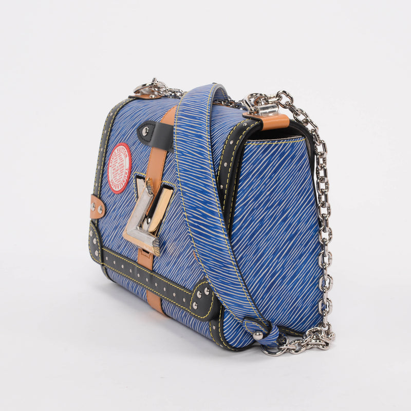 Louis Vuitton Denim Epi Trunks Twist MM Bag - Blue Spinach