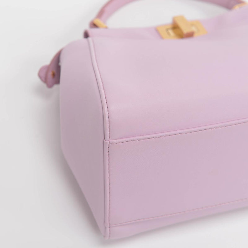 Fendi Pink Nappa Mini Peekaboo Bag - Blue Spinach