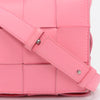 Bottega Veneta Pink Lambskin Cassette Shoulder Bag - Blue Spinach