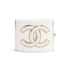 Chanel Cream & Gold Resin CC Cuff - Blue Spinach