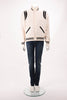 Saint Laurent Cream Wool & Lambskin Teddy Jacket FR 50 - Blue Spinach