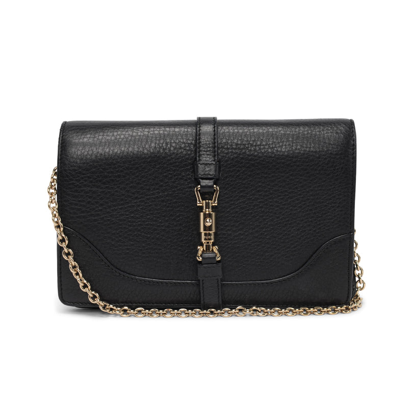 Gucci Black Pebbled Calfskin Broadway Evening Bag - Blue Spinach