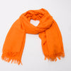 Hermes Orange Cashmere Herringbone H Shawl - Blue Spinach