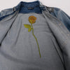 Balenciaga Denim Rose Embroidered Shirt 42 - Blue Spinach