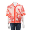 Dolce & Gabbana Red Silk Habotai Hawaiian Shirt 40 - Blue Spinach