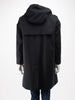 Burberry Black Cotton Single Breasted Hooded Coat IT 52 - Blue Spinach