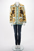 Fendace Gold & Blue Silk Baroque Shirt 3 - Blue Spinach