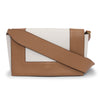 Celine Camel Brown & White Calfskin Medium Frame Bag - Blue Spinach