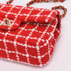 Chanel Red Check Tweed Mini Rectangular Flap Bag - Blue Spinach