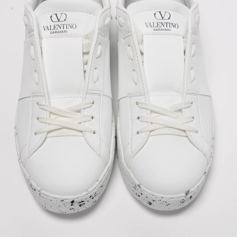 Valentino White Open For Change Sneakers 38 - Blue Spinach