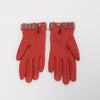 Chanel Red Quilted Lambskin CC Chain Gloves - Blue Spinach