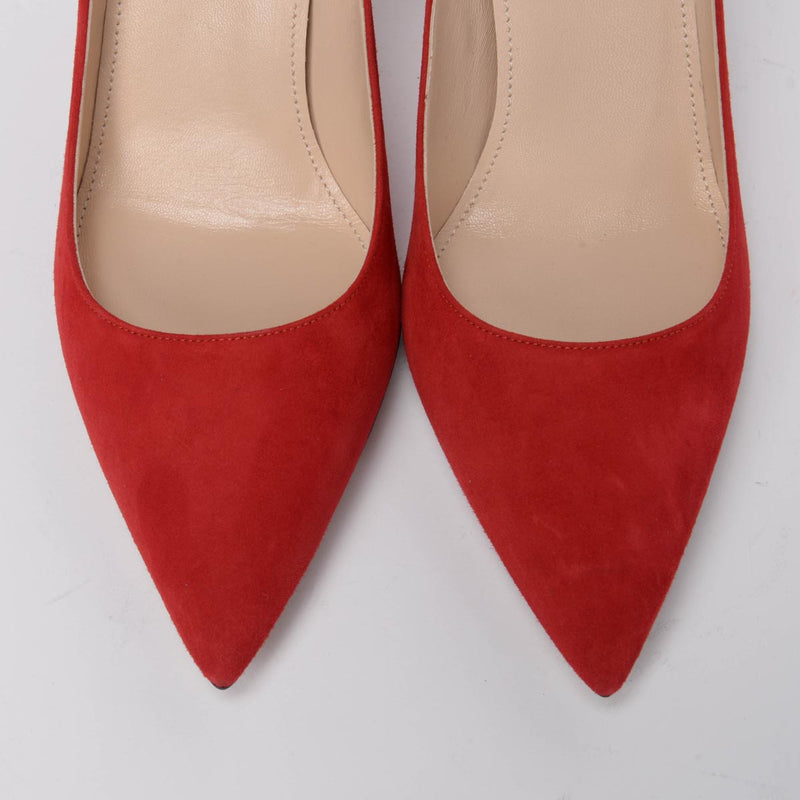 Prada Red Suede Pumps - Blue Spinach