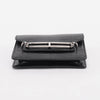 Hermes Noir Shiny Lizard Roulis Slim Wallet - Blue Spinach