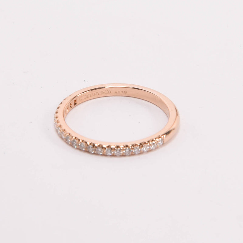 Tiffany & Co 18k Rose Gold Soleste Half Diamond Eternity Ring - Blue Spinach