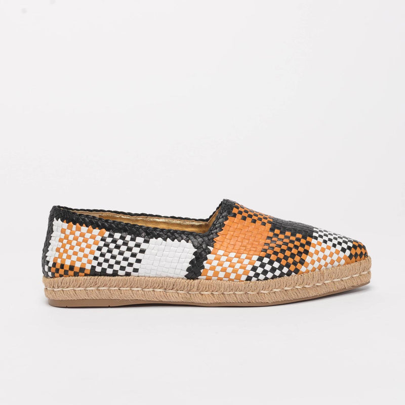 Prada Multi-Colour Woven Leather Espadrilles 40 - Blue Spinach