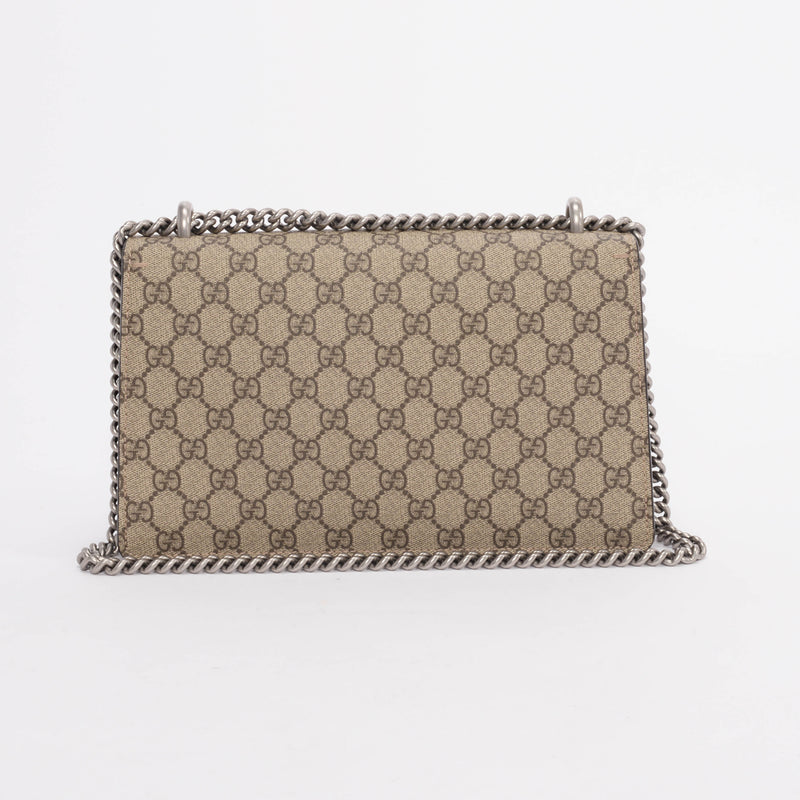 Gucci Beige GG Supreme Small Dionysus Bag - Blue Spinach