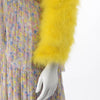 Gucci Yellow Marabou Bolero Jacket IT 38 - Blue Spinach